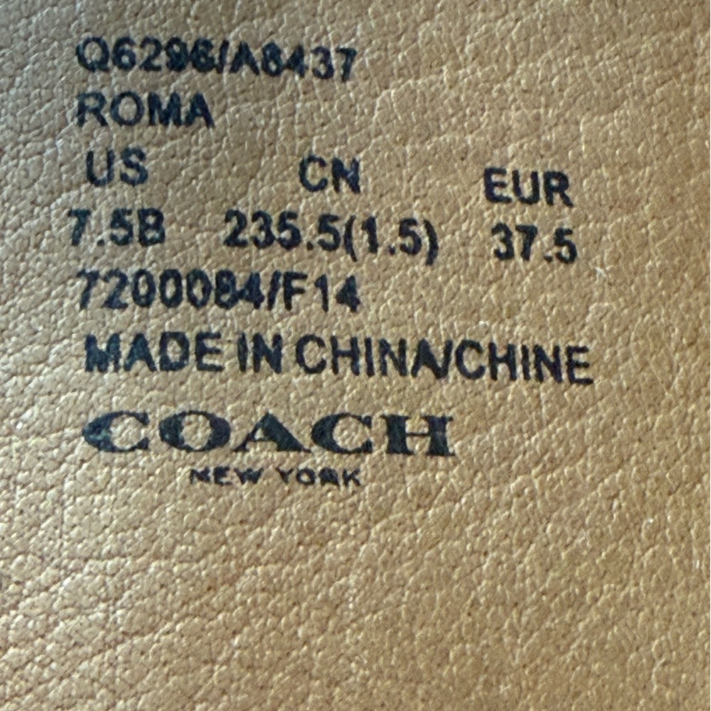 Coach Roma Black Leather Heeled Boots - Picture 6 of 8